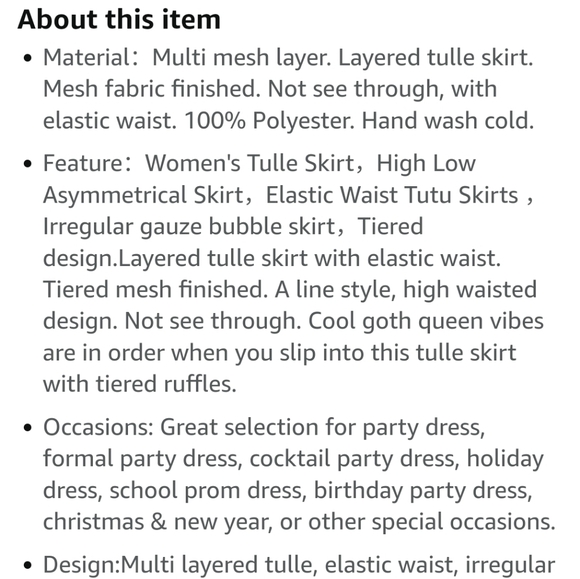 White Tulle Tutu Skirt. One size stretch waist elastic. NWT* - Picture 10 of 12